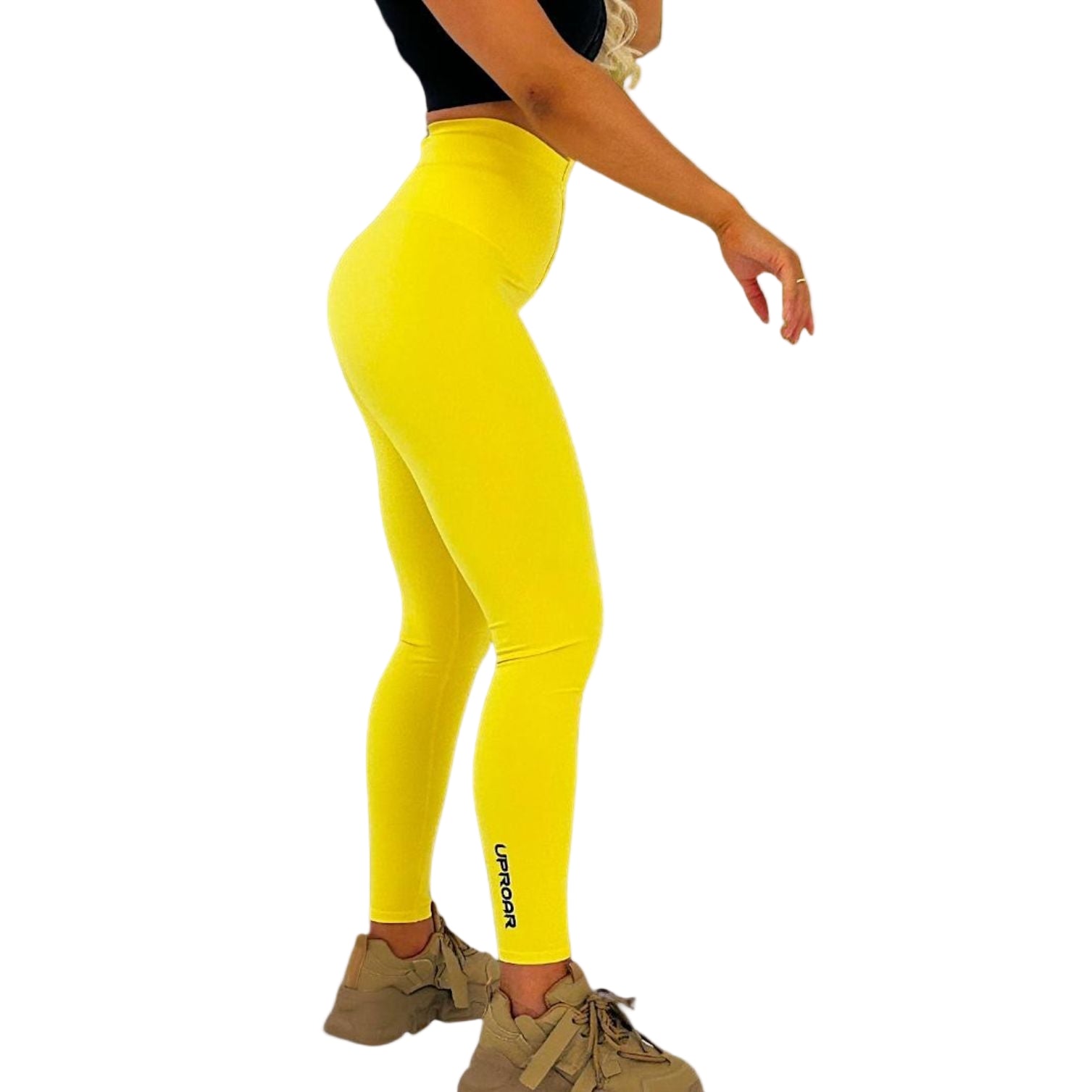 SculptAura High-Waisted Corset Legging Lemon
