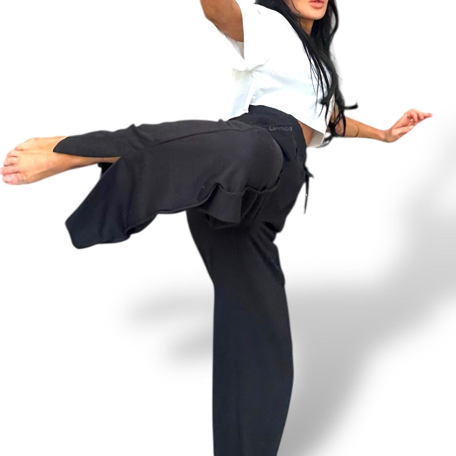 Roxxi Wide Leg Raven Black Sweatpants
