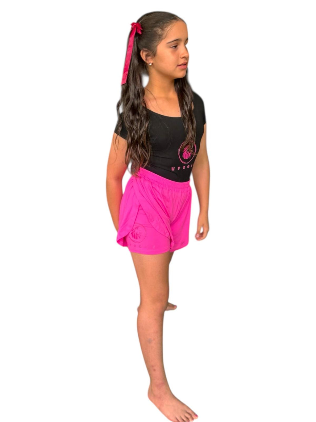 girls boxing shorts, girls 2n1 shorts, inner layer shorts for girls, kickboxing shorts for girls, girls pink training shorts, pink no-gi shorts, pink fight shorts for girls