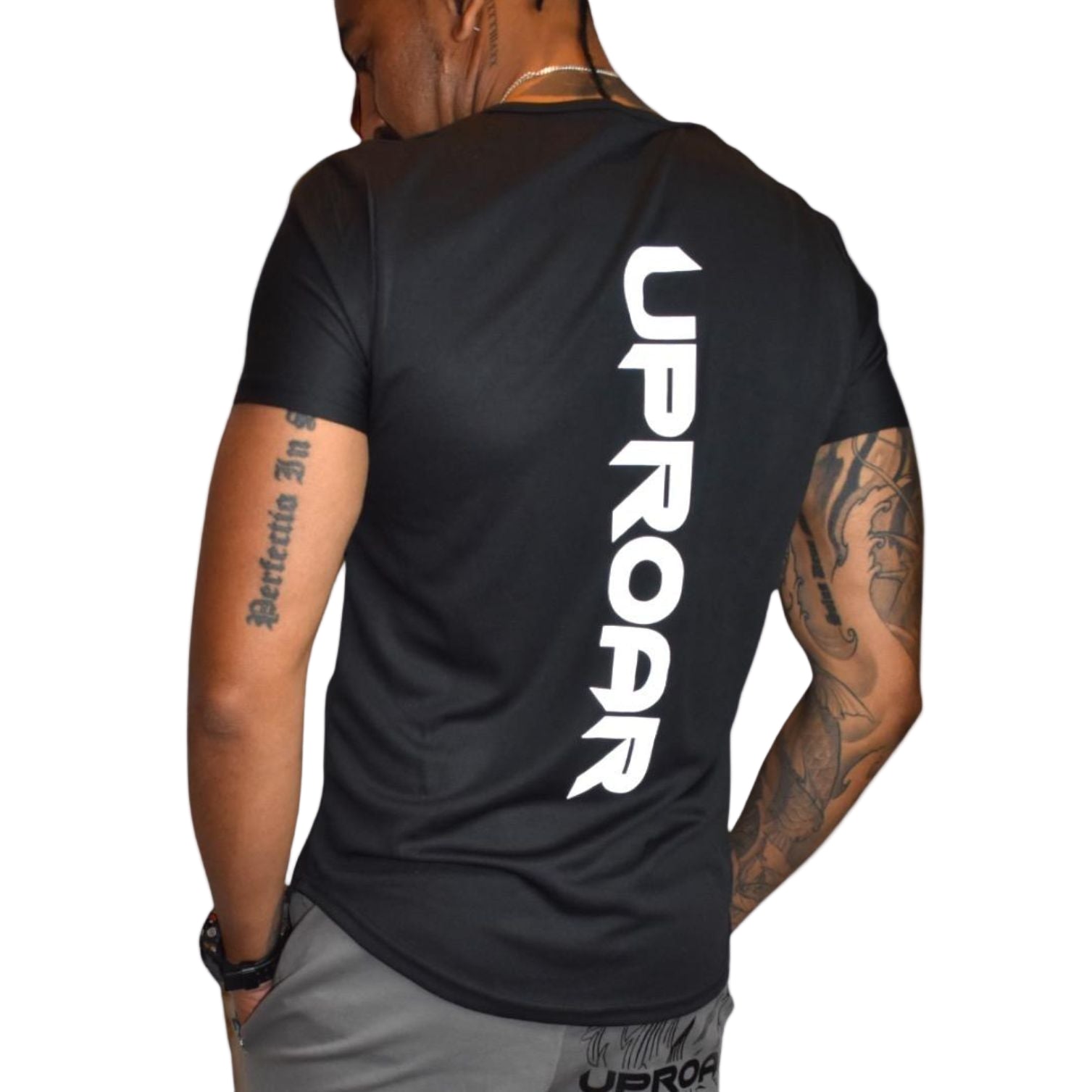 Longline Curved Hem Sports Tee in Arctic White