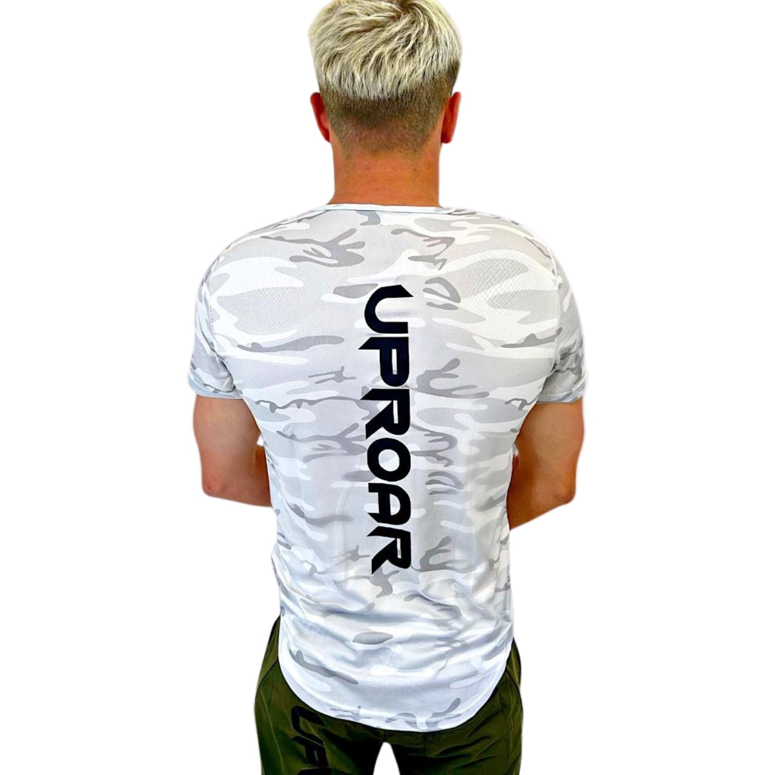 Longline Curved Hem Sports Tee in Arctic White