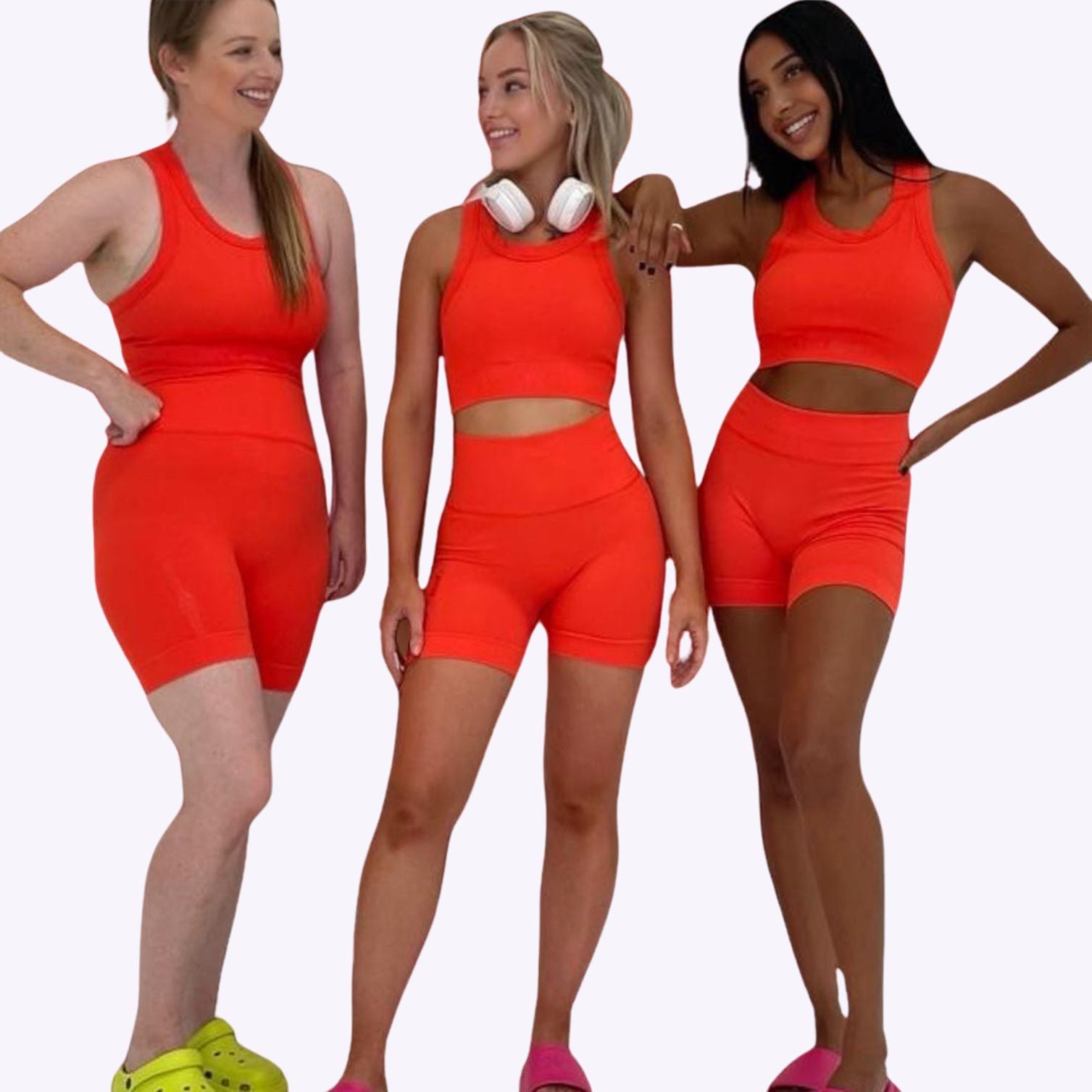 Ribbed Sports Bra, Orange Sports Bra, Orange Bra