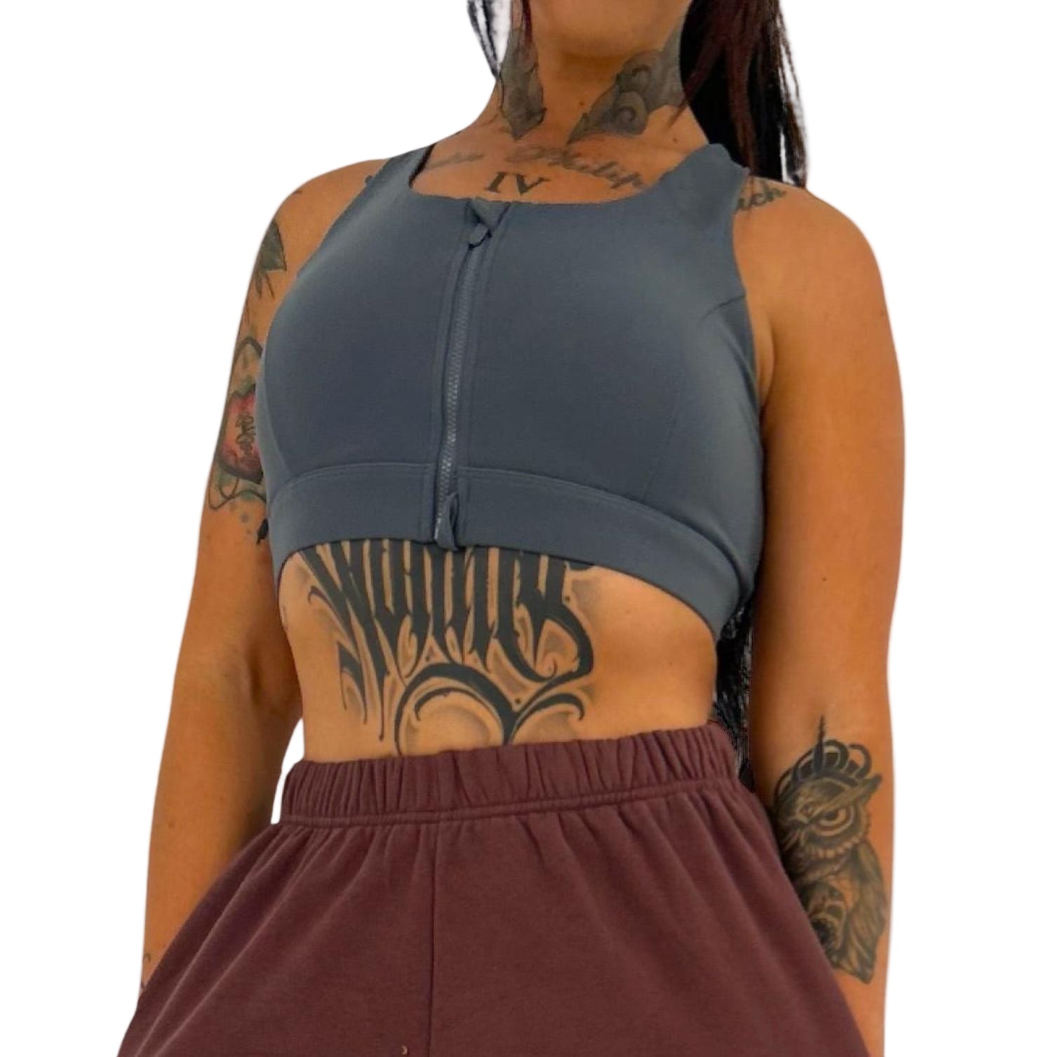 Slate Sports Bra, Grey Sports Bra, Equipped Sports Bra, Training Sports Bra
