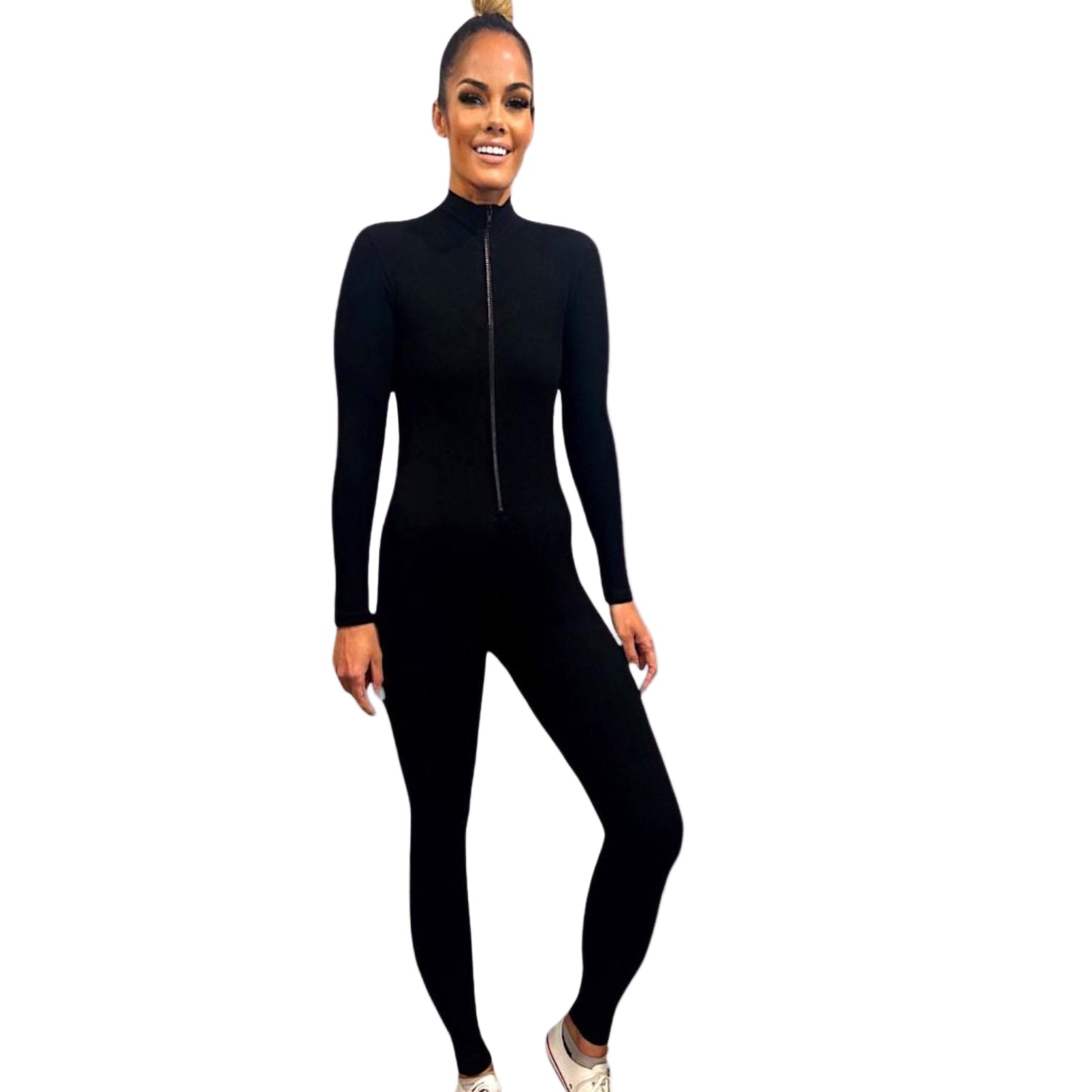 Ribbed Raven Full Bodysuit