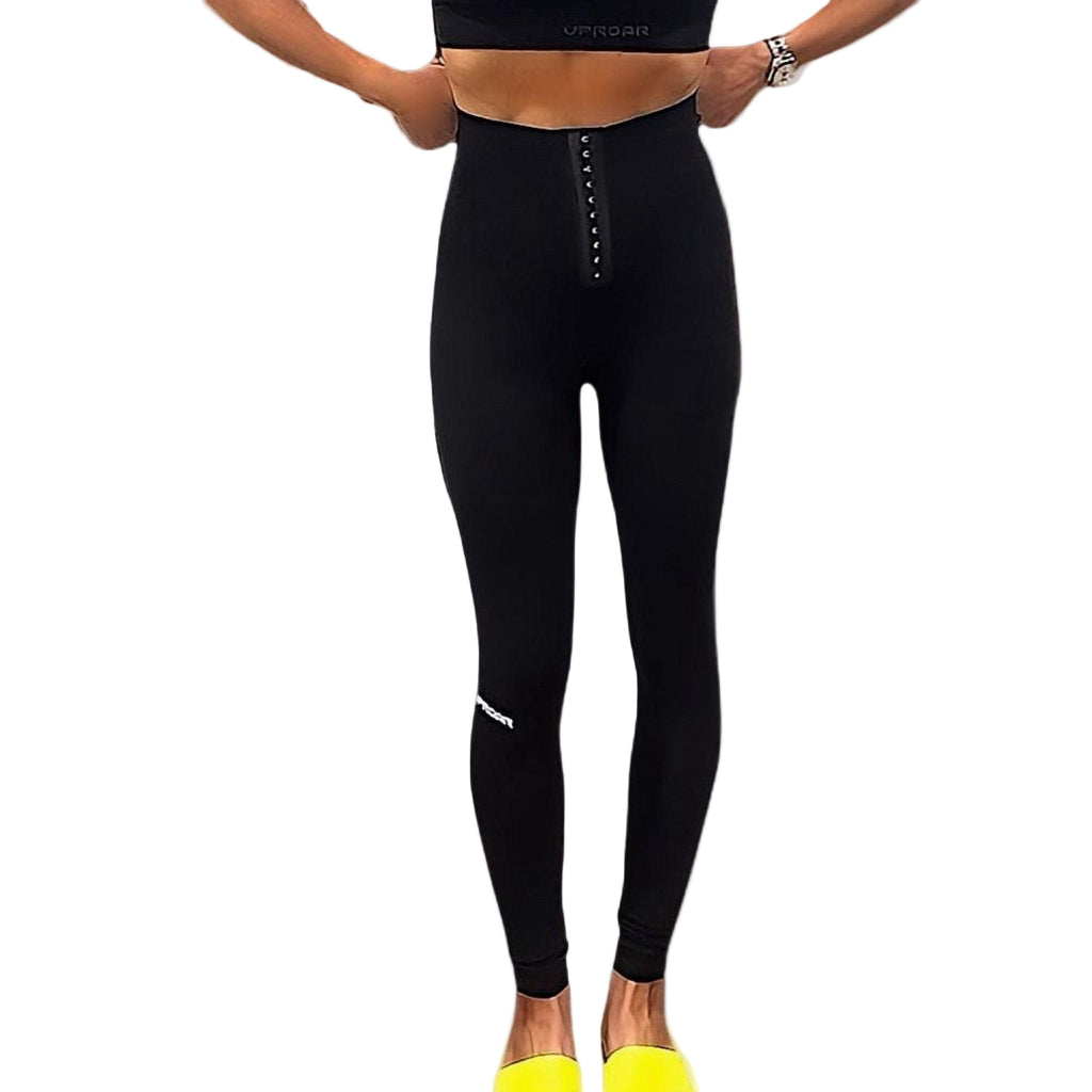 SculptAura High-Waisted Corset Legging Midnight Black
