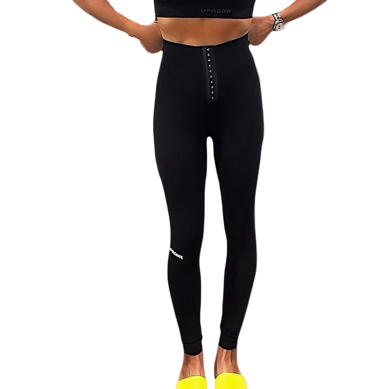 SculptAura High-Waisted Corset Legging Midnight Black