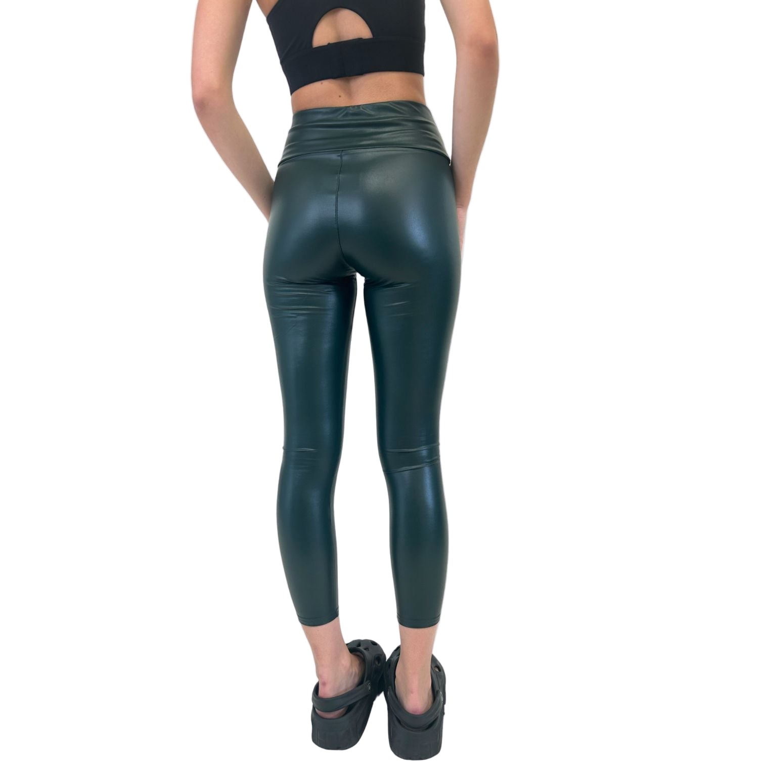 Twilight Jade Leather Look Leggings