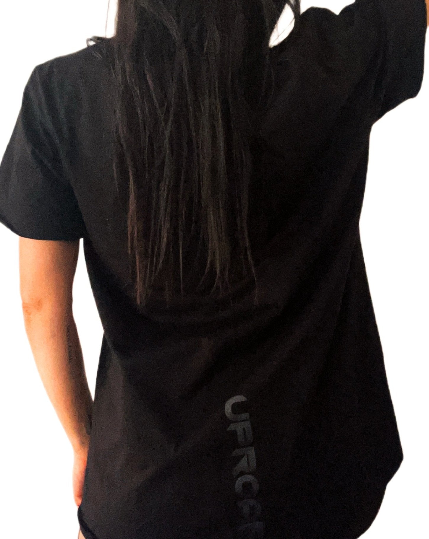 Mens Longline Curved Hem Cotton short sleeve shirt with extra wide rounded open neck and raw hem cut pure comfort wear