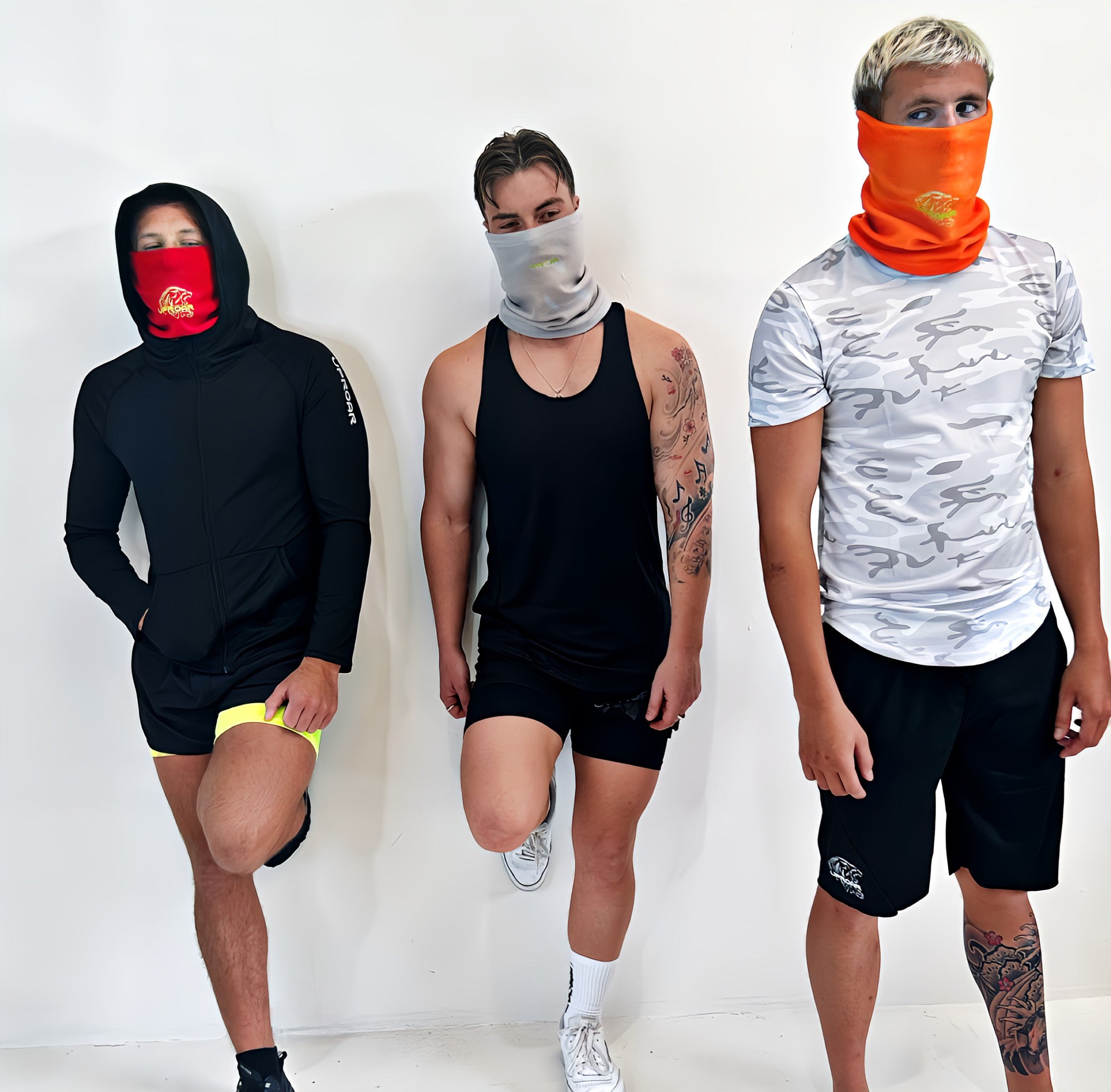 Sun and wind Protection for face and neck gaiter  gym boys in protective gear