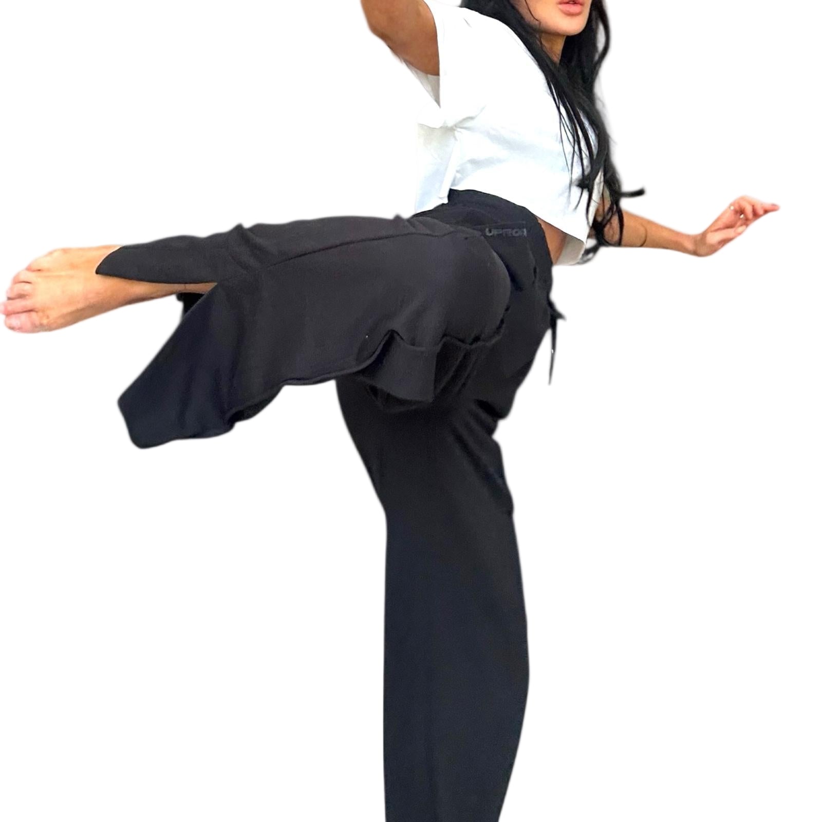 Roxxi Wide Leg Raven Black Sweatpants