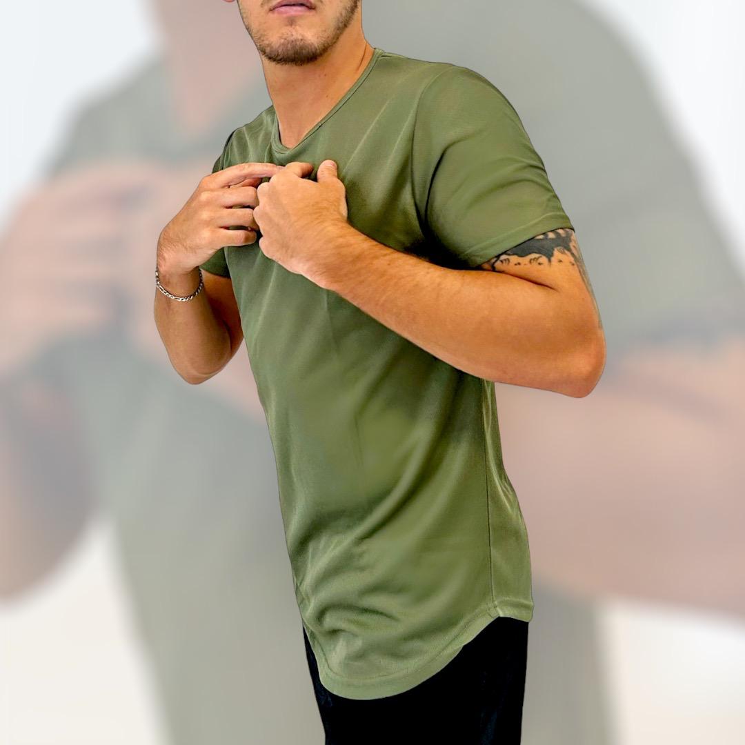 Mens Tees, Mens Camo Tees, Mens Black Tee, Mens Gym wear Australia, longline short sleeve gym shirt, long-line curved hem gym top