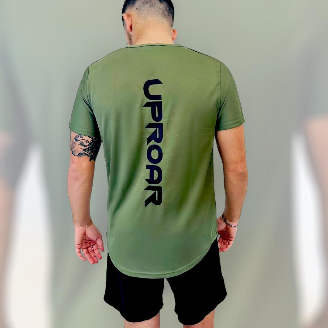 Mens Tees, Mens Camo Tees, Mens Black Tee, Mens Gym wear Australia, longline short sleeve gym shirt, long-line curved hem gym top