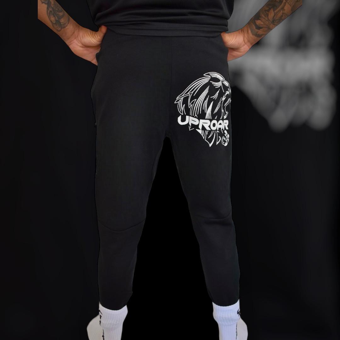 Cuffed Track Pants Black, Men's Black Trackpants, Fitted Trackpants, Men's Black Trackies, Gym Trackpants, Gym Sweatpants