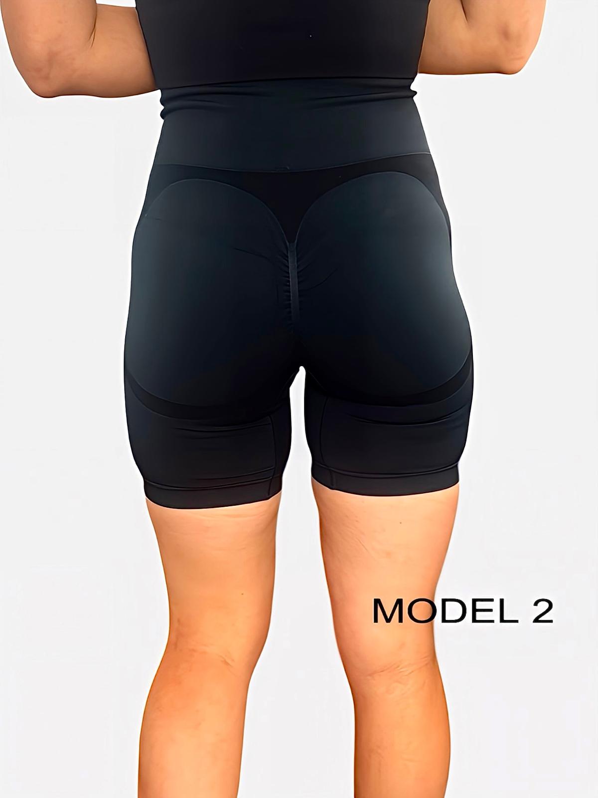 compression shorts black, high waistband compression shorts concealing camel toe, bike shorts that wont roll down, 4 Way stretch black thigh length shorts