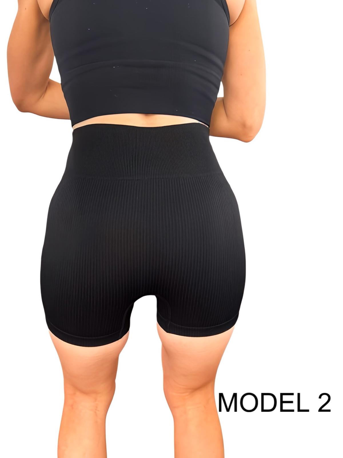 womens activewear, womens shorts, womens biker shorts, womens black biker shorts, black biker shorts, uproar active wear, uproar black shorts, ribbed black shorts, ribbed biker shorts for women, tummy control shorts, tummy slimming shorts for women, black tummy control shorts 