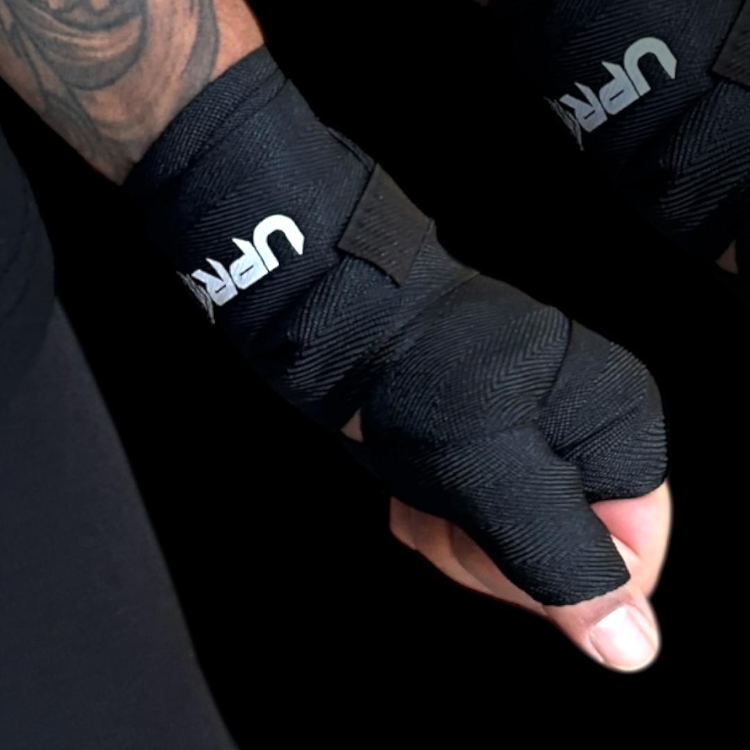hand wraps, wrist wraps, black velcro hand wraps, combat protection gear, boxing wraps, muy thai wraps, grip tape