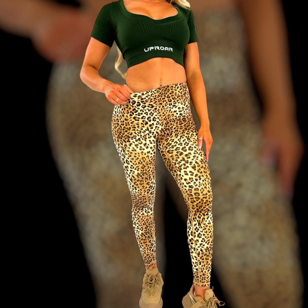 Leopard Print Leggings, Leopard Leggings, Gym Leggings, butt-scrunch leggings, booty lifting, butt shaping, butt lift leggings, high waisted animal print leggings