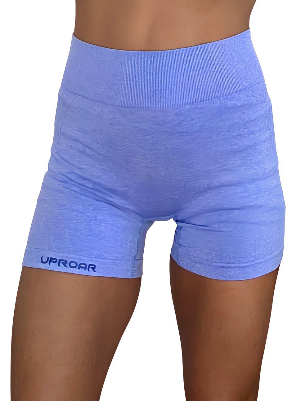 booty sculpting blue shorts, short sky blue shorts, thigh length light blue shorts, womens shorts, light blue bike shorts, high waisted shorts, blue high waist shorts thigh length