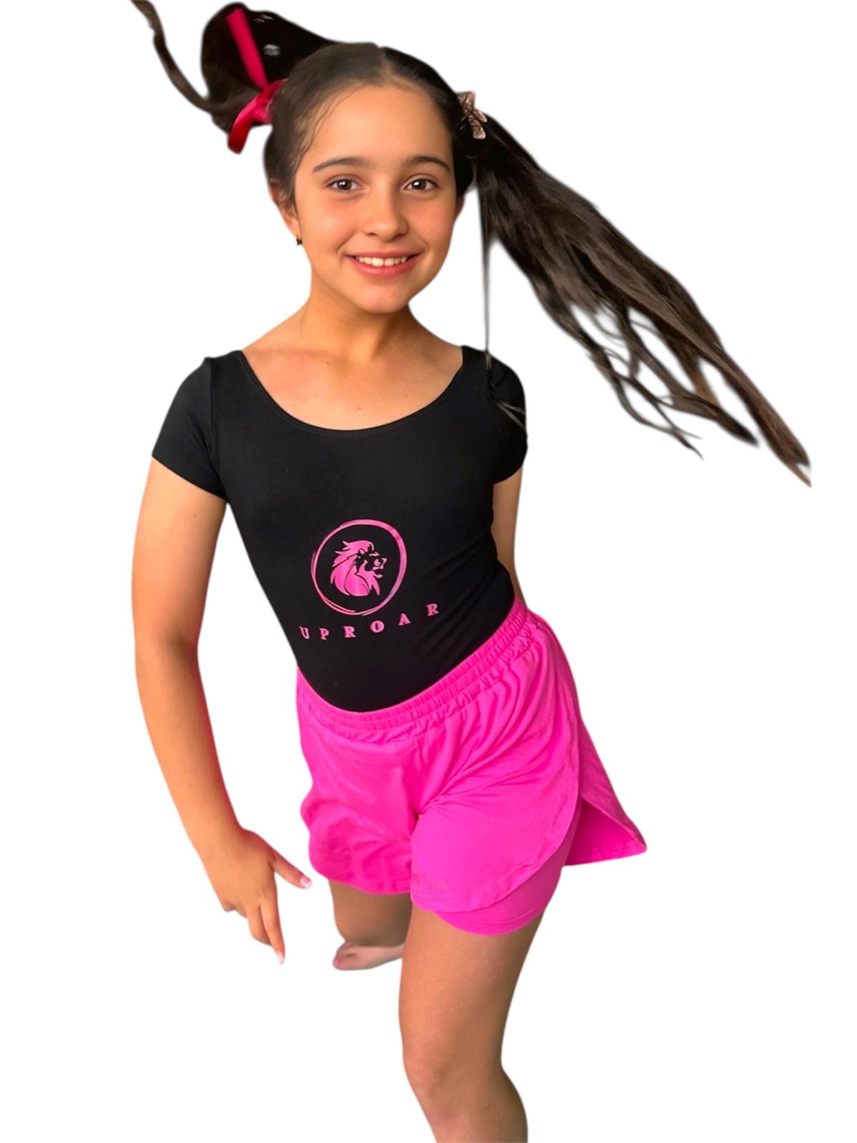 girls boxing shorts, girls 2n1 shorts, inner layer shorts for girls, kickboxing shorts for girls, girls pink training shorts, pink no-gi shorts, pink fight shorts for girls