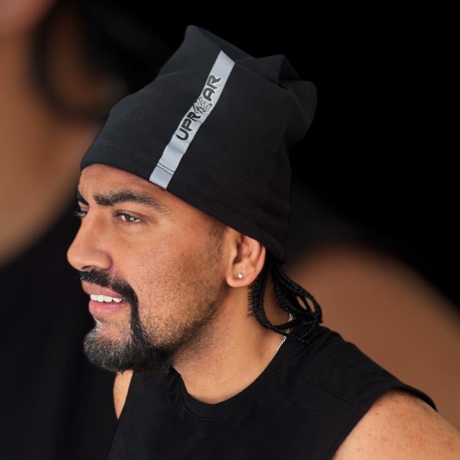 men and women's Beanie, fleece material, grey, army green colour, various other colours available, drawstring for secure fit, open top edgy style