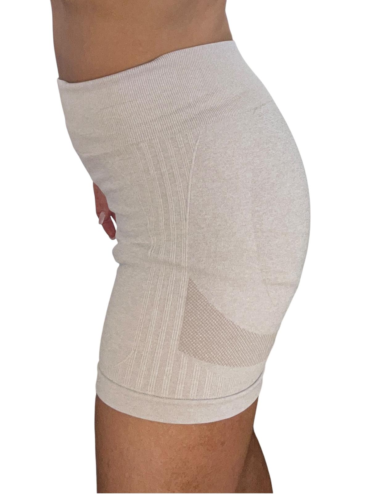 khaki short shorts, butt lifting shorts, womens cream coloured shorts, khaki short booty shorts, booty sculpting shorts, high ribbed waistband, lifting support panels for sculpting