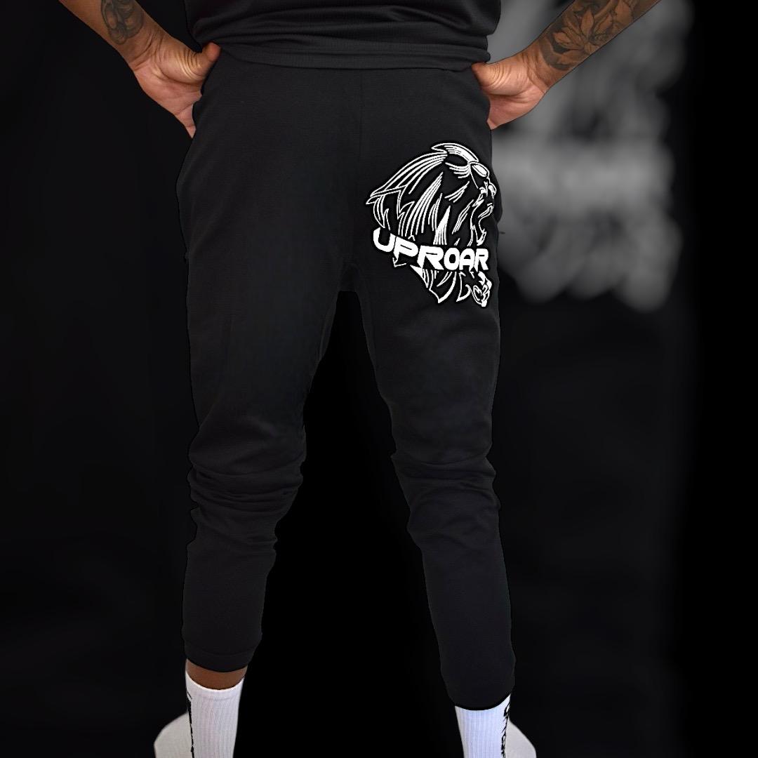 Cuffed Track Pants Black, Men's Black Trackpants, Fitted Trackpants, Men's Black Trackies, Gym Trackpants, Gym Sweatpants