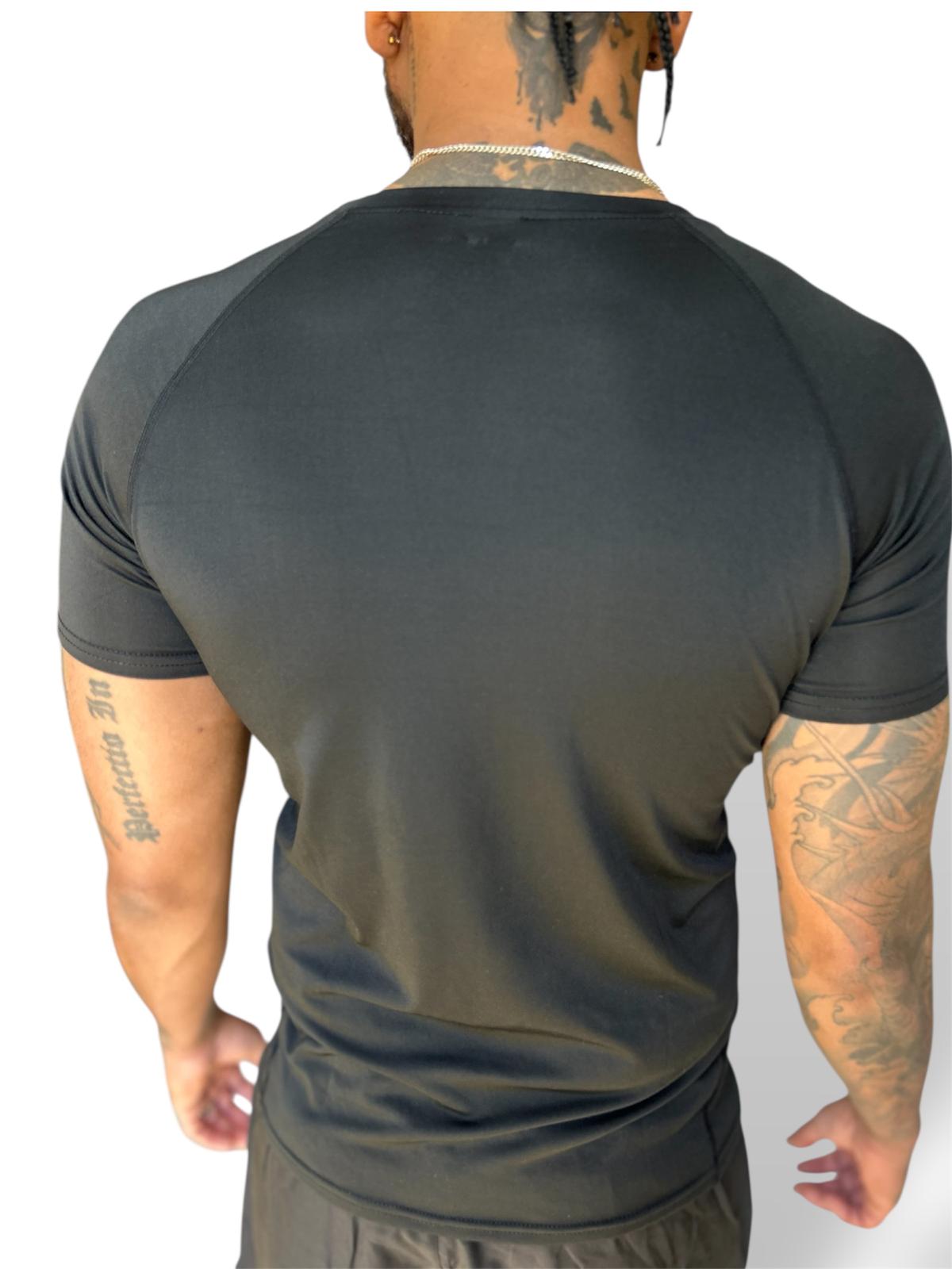 Mens black compression top, black short sleeve training top for men. compression undergarment, rash guard compression short sleeve, mens short sleeve combat shirt