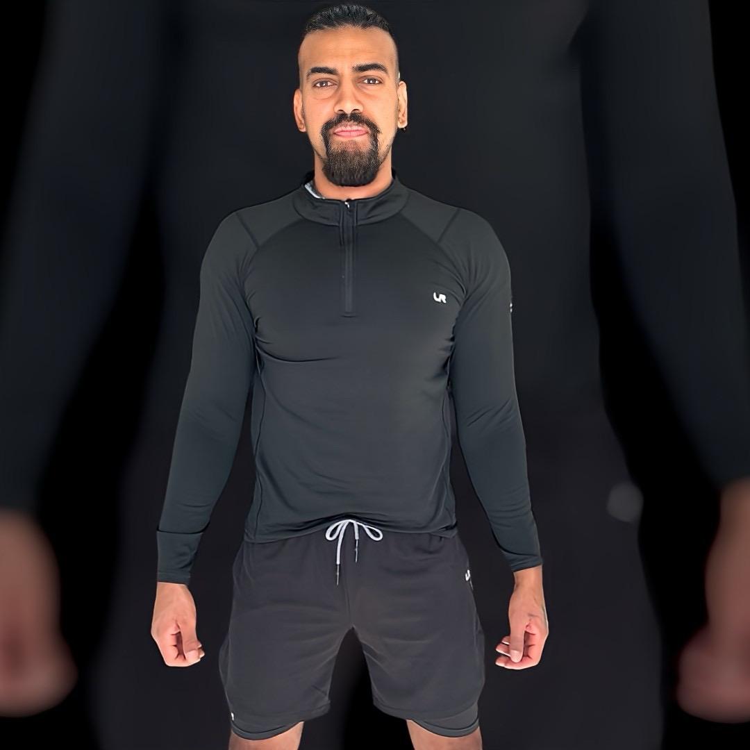 long sleeve training top, mens skins training, long sleeve skins, black long sleeve training shirt, mens training shirts, mens training tops, gym shirt for men, mens gym shirts, black long sleeve gym top