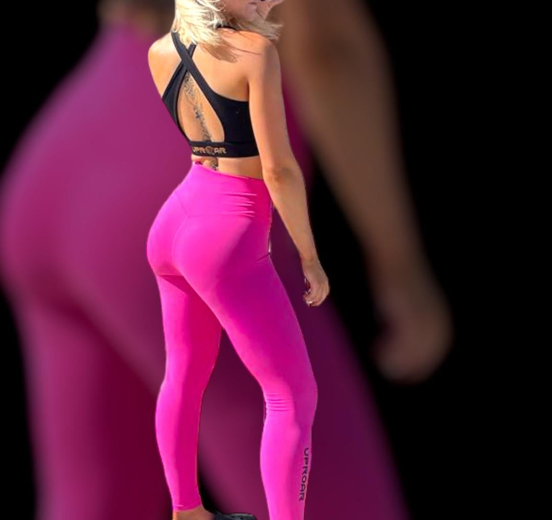 pink compression leggings