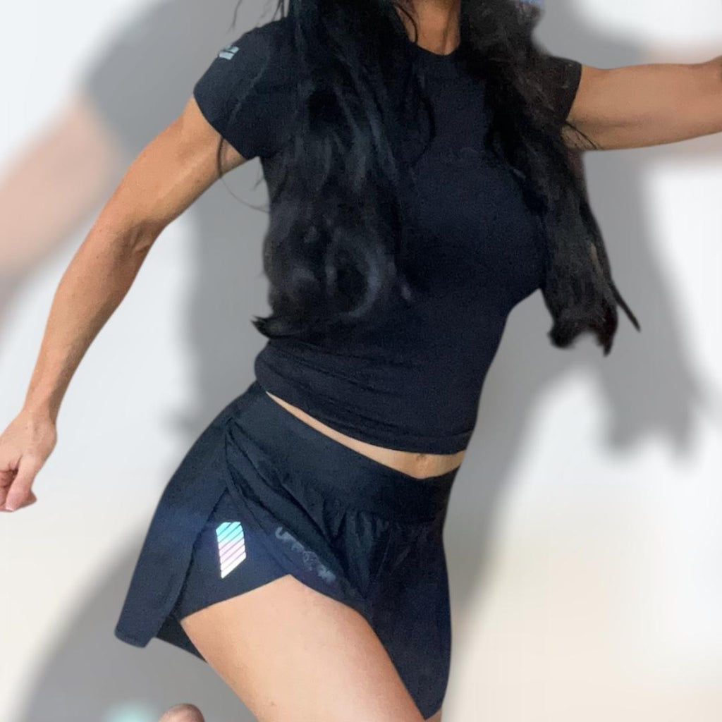 ribbed compression wear, womens combat wear, womens black ribbed top, black compression top womens, fightwear for women, ladies compression wear