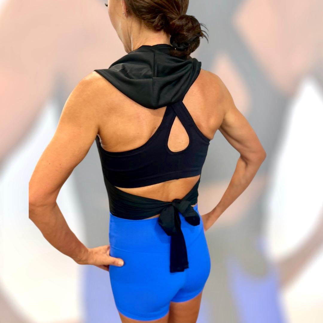 blue shorts, women's blue biker shorts, tight short shorts, bright blue womens biker shorts, blue training shorts womens