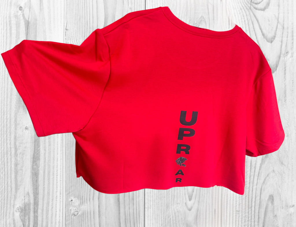 boxy crop top, women's crop, red loose crop top women, loose crop, loose fit crop top, short sleeve crop top women, red boxy crop top, short sleeve crop top women
