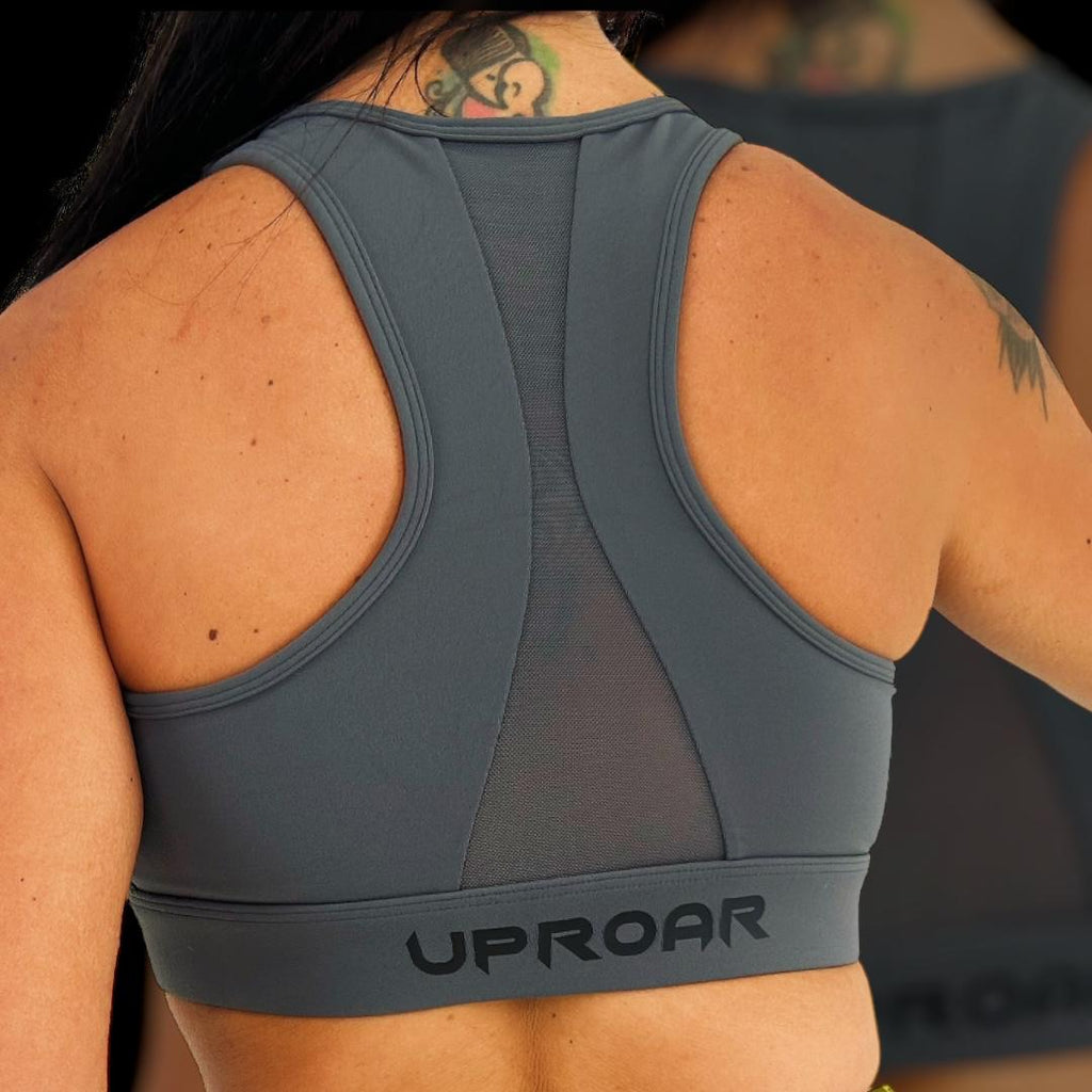 Slate Sports Bra, Grey Sports Bra, Equipped Sports Bra, Training Sports Bra