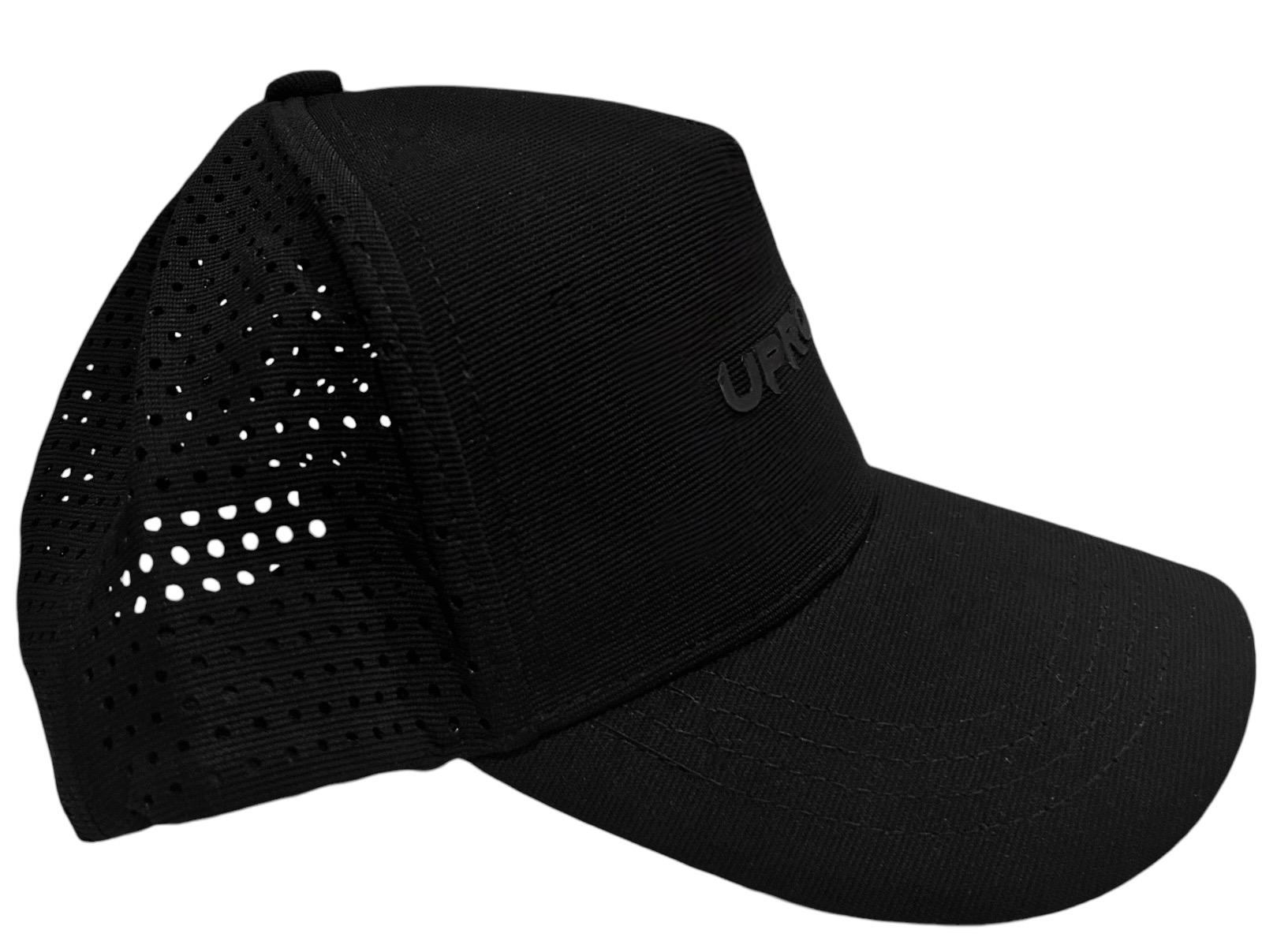 Black Trucker cap, black adjustable cap, uproar black hat, sports wear, black cap, unisex sports cap